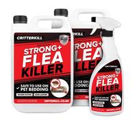 Critterkill Strong Flea Killer Spray - Safe For Pet Bedding - 2 X 5L + 1L Trigger Spray