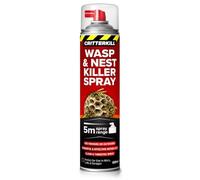 CritterKill Wasp Killer and Wasp Nest Killer Spray 600ml - Apply from Up to 5 Metres Away - Use in Garages, Attics, Lofts and More - Use Indoors or Outdoors (1)