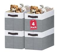 Criusia Extra Large Storage Bins 4 Pack - 16x12in Closet Organizers and Storage Baskets, Fabric Storage Cubes Containers for Shelves - All Room Organization Storage Baskets