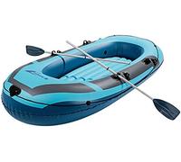 Crivit Dinghy Rowing Boat Family Boat with Safety Construction through Raised Wall and Bow Area, Aluminium Rudder with Reinforced Blades and Click System