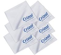 Crizal Eyeglass Cleaning Cloths - 6 Pack Premium Microfiber - Designed & Tested for AR-Coated Lenses - Trusted by Optical Professionals