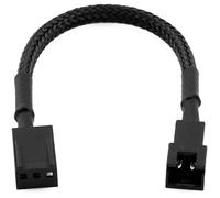 CRJ Mini 2-Pin to 3-Pin Fan Header Adapter Cables (2-Pack) - 4-inch (10cm), Black Sleeved - Connect Mini JST XH 2-Pin Fans to Standard 3-Pin & 4-Pin PC Fan Headers