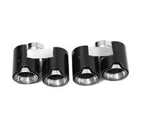 CRJIMX 1 Pair Exhaust Pipe Muffler Tailpipe For B&MW 3 Series G20 G21 330i 330d 330e 2019+ Carbon Fiber Tail Throat Car Accessories(Carbon silver)