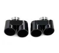 CRJIMX 1 Pair Exhaust Pipe Muffler Tailpipe For B&MW 3 Series G20 G21 330i 330d 330e 2019+ Carbon Fiber Tail Throat Car Accessories(Stainless Black)