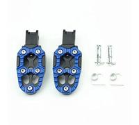 CRJIMX 1 Pair Universal Aluminum Alloy Adjustable Footrests For Motorcycle Scooter ATV E-Bike Multi Color(Blue)