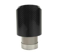 CRJIMX 1 Pcs Universal 51mm-76mm Car Carbon Fibre Tail Throat Stainless Steel Silencer Sand Blast Twill Glossy Muffler Exhaust Nozzle Tip(63mm-101mm)