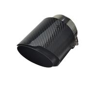 CRJIMX 1 Piece For Mazda CX-5 CX-4 CX-3 For Axela For ATENZA Exhaust Pipe Modified Decorative Carbon Fiber Tail Tips Inlet 77 mm(Straight black1pcs)