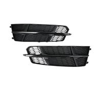 CRJIMX 1Pair Car Fog Lamp Racing Grill Honeycomb Hex Fog Light Grille Cover For A6 C7 S-Line 2015 2016 2017 2018 CRJIMX(BLACK)
