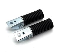 CRJIMX 1pair Motorcycle Rear Footrests Foot Pegs For Suzuki GS125 GN125 ATV Motocross Motorcycle Accessories Pedals(Silver)