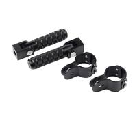 CRJIMX 1Pair Motorcycle Universal Pedals Folded Footrest Footpeg Motorcycles Mopeds Scooters Bicycle(BLACK)