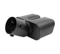 CRJIMX 2.5-inch Double Pipe Square Tailpipe Throat Auto Exhaust Muffler Stainless Steel Tailpipe Throat For Universal Auto Parts(BLACK,Curved)