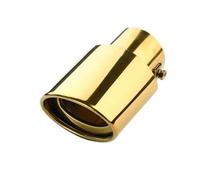 CRJIMX 2.5" Inlet Car Auto Exhaust Muffler Tip Pipe Stainless Steel Chrome Trim Rear Tail Throat For Most Cars(GD 1)