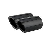 CRJIMX 2pcs Car Exhaust Pipe Chrome Stainless Steel Muffler Tip For Q7 TDI For Quattro 2006 2007 2008-2013 AUTO Accessories(BLACK)