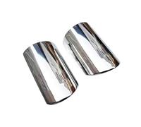 CRJIMX 2pcs Car Exhaust Pipe Chrome Stainless Steel Muffler Tip For Q7 TDI For Quattro 2006 2007 2008-2013 AUTO Accessories(Silver)