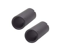 CRJIMX 2Pcs Exhaust Pipe Tail Throat Muffler Tip Black Car Stainless Steel For A3 Q5 A4L A1 2009 2010 2011 2012 2013 2014