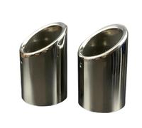 CRJIMX 2pcs For F&ord For KUGA 2013-2019 Car-Styling Accessories Stainless Steel Car Exhaust Pipe Muffler Cover Tail Throat Exterior Refit(Silver)