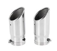 CRJIMX 2Pcs For Mercedes For Benz C180 Car Exhaust Muffler Tip Stainless Steel Pipe Chrome Modified Car Rear Tail Throat Liner Accessories