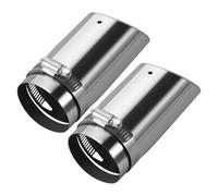 CRJIMX 2Pcs For Mercedes For Benz C180 Car Exhaust Muffler Tip Stainless Steel Pipe Chrome Modified Car Rear Tail Throat Liner Accessories