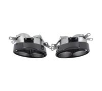 CRJIMX 2pcs/lot Carbon Fiber Exhaust Tip For A3 A4 A5 A6 A7 RS3 RS4 RS5 RS6 RS7 Muffler Tip Tailpipe Exhaust System Auto Accesories(Bright)
