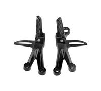 CRJIMX 2pcs Motorcycle Universal Aluminum Alloy Cnc Footrest Rear Passenger Foot Pegs for Motorcycle Scooter Modification Accessories(BLACK)