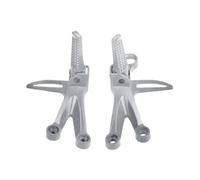 CRJIMX 2pcs Motorcycle Universal Aluminum Alloy Cnc Footrest Rear Passenger Foot Pegs for Motorcycle Scooter Modification Accessories(Silver)