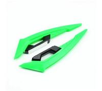 CRJIMX 2Pcs Motorcycle Winglets Front Side Spoiler Aerodynamic Wing Set Fixed Wind Wing With Adhesive Decoration Stickers(Green)