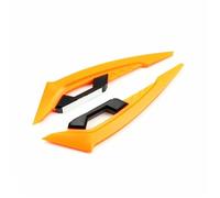 CRJIMX 2Pcs Motorcycle Winglets Front Side Spoiler Aerodynamic Wing Set Fixed Wind Wing With Adhesive Decoration Stickers(Orange)
