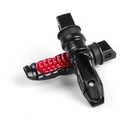 CRJIMX 2pcs Universal Motorcycle Rear Passenger Foot Pedal 8MM Aluminum Footrest Scooter Foot Peg Motorbike Pedal(RED)