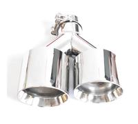 CRJIMX 3.50 Inch Universal Right Side Stainless Steel Car Exhaust Pipe Muffler Dual Tip For F10 F30(IN 63mm OD 76mm)