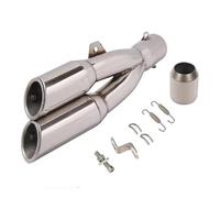 CRJIMX 38-51mm Universal Motorcycle Exhaust Muffler Dual Right Left Escape Double Down DB Killer For CBR1000RR For NMAX R6 CB650f(Style A)