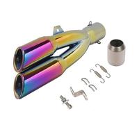 CRJIMX 38-51mm Universal Motorcycle Exhaust Muffler Dual Right Left Escape Double Down DB Killer For CBR1000RR For NMAX R6 CB650f(Style D)