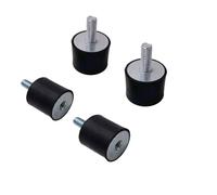 CRJIMX 4Pcs M6 M8 Male To Female Thread Rubber Shock Absorber Crash Pad Damper Anti Vibration Isolation Mount Accessories(D25x H15 M6)