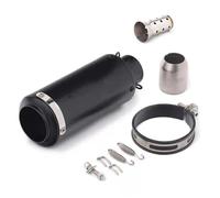 CRJIMX 51 60mm Universal Motorcycle Exhaust Pipe Straight-through For Y&amaha Etc Racing Motorcycle Modification Accessories(Black Iron bars,60MM)