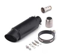 CRJIMX 51 60mm Universal Motorcycle Exhaust Pipe Straight-through For Y&amaha Etc Racing Motorcycle Modification Accessories(Black Bevel,60MM)