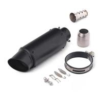 CRJIMX 51 60mm Universal Motorcycle Exhaust Pipe Straight-through For Y&amaha Etc Racing Motorcycle Modification Accessories(Black Bevel,51MM)
