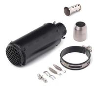 CRJIMX 51 60mm Universal Motorcycle Exhaust Pipe Straight-through For Y&amaha Etc Racing Motorcycle Modification Accessories(Black Mesh,60MM)