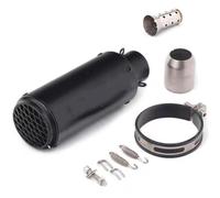 CRJIMX 51 60mm Universal Motorcycle Exhaust Pipe Straight-through For Y&amaha Etc Racing Motorcycle Modification Accessories(Black Mesh,51MM)