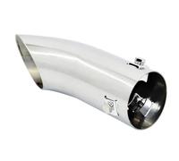 CRJIMX 59mm Chrome Car SUV Rear Exhaust Pipe Tail Muffler Tip Stainless Steel 185mm Universal Fit for Most Cars Easy Installation