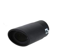 CRJIMX 6-Color 63mm Car Tailpipe Modification Universal Stainless Steel Muffler Tailpipe Cover Decoration Single Exhaust Pipe(BLACK,Straight)
