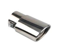 CRJIMX 6-Color 63mm Car Tailpipe Modification Universal Stainless Steel Muffler Tailpipe Cover Decoration Single Exhaust Pipe(Silver,Straight)