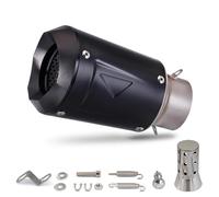 CRJIMX 60mm Universal Motorcycle Exhaust Muffler Cone Tail Pipe Silencer Racing Modify Accessories With DB Killer For MT15 R15 For NINJA650(BLACK)