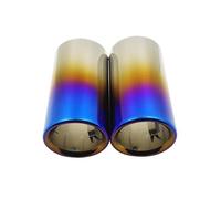 CRJIMX 70mm Inlet Exhaust Pipe Muffler Tip Pipes Covers For E90 E91 E92 E93 325 F30 F35 118d 320i 320 316i 328i Car Modification Accesories(Blue)