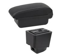 CRJIMX Arm Boxes For R&enault For Captur Kaptur 2018 2019 2020 2021 Kaptur Car Leather HandRest Center Console Storage Box(B1 White Line)
