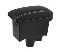 CRJIMX Armrest Box Center Console Storage Box Decoration Accessories Leather For R&enault For Duster For Dacia For Duster 2019 2020 2021 2022(A3 Black white 7USB)