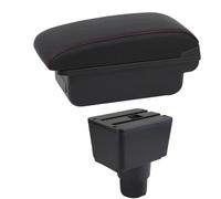 CRJIMX Armrest Box For F&ord For Ecosport 2018 2019 2020 2021 Leather Arm Rest Center Console Storage USB Car Accessory(B1 Red Line)