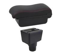 CRJIMX Armrest Box For F&ord For Ecosport 2018 2019 2020 2021 Leather Arm Rest Center Console Storage USB Car Accessory(B2 Red Lin)
