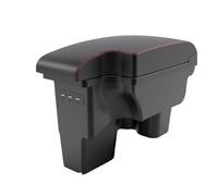 CRJIMX Armrest Box Retrofit Interior Parts Car Armrest Storage Box For Toyota For Hilux(A1 Black red Corium)