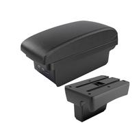 CRJIMX Armrest Box Storage Box Interior Details Modified For Peugeot 307 I 2001 2002 2003 2004 2005 2006 2007 2008(B2 black line 3USB)