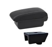 CRJIMX Armrest For Seat For Ibiza For Ibiza MK4 IV 6J 2008 2009 2010 2011-2017 Interior Design Car Console Armrest Storage Box(C3 Black white NO USB)