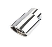 CRJIMX Automobile Tailpipe Tailpipe Exhaust Hood Stainless Steel Muffler Flue Muffler Universal Exhaust Pipe Air Intake 63mm(Silver,Straight)